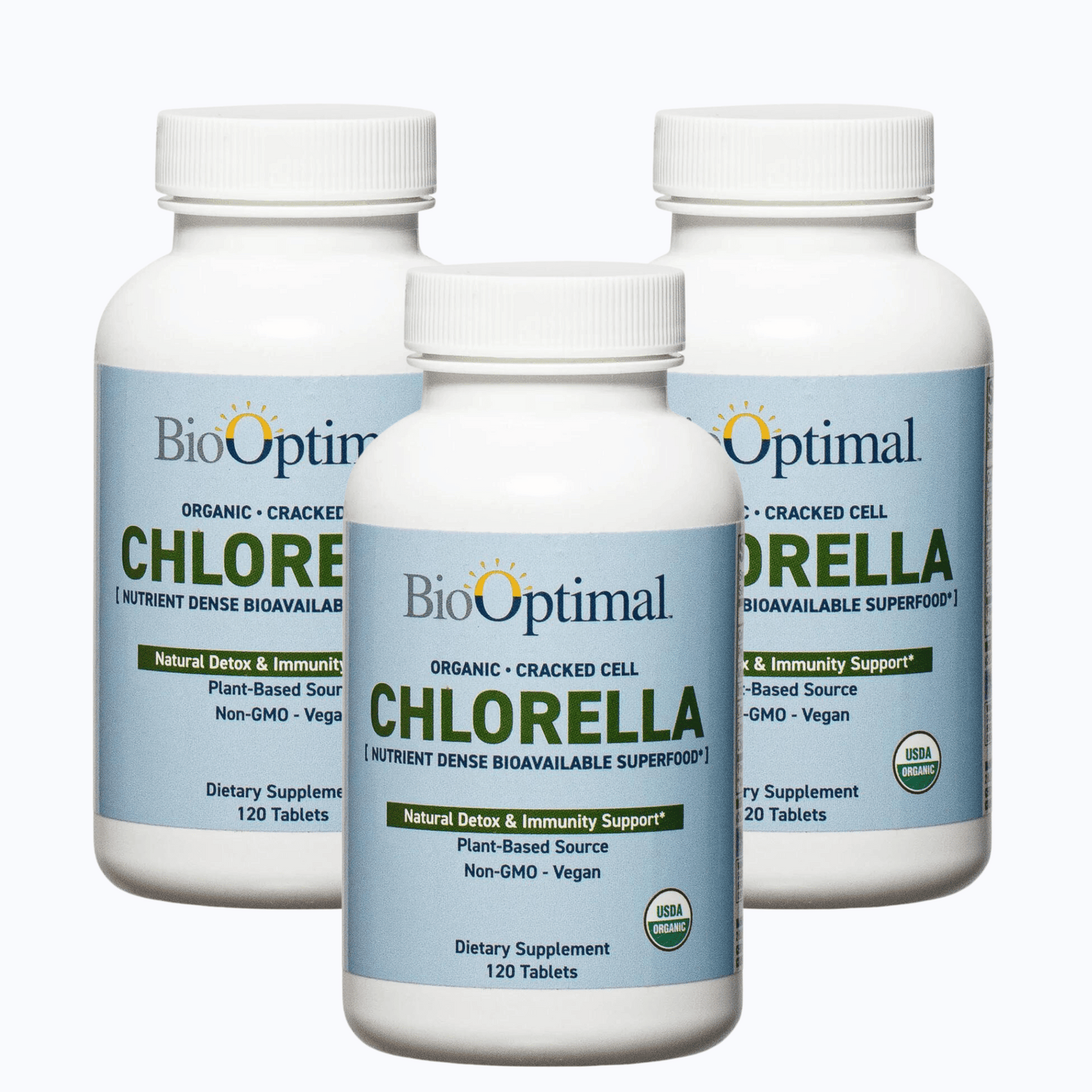 BioOptimal Chlorella Tablets - Organic | Kosher | High Potency, Pure Chlorella raw superfood, Broken Cell Wall | High in Protein, no additives