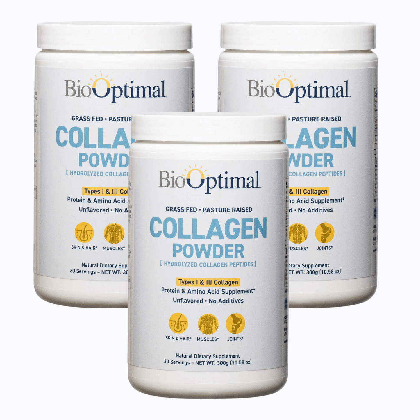 BioOptimal Collagen Powder (30 Serving) - Promotes Hair, Nail, Skin, Bone and Joint Health, Zero Sugar, Unflavored