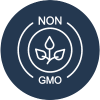 Bottle of dietary supplements labeled 'Non-GMO Ingredients' with green and gold accents on a white background.