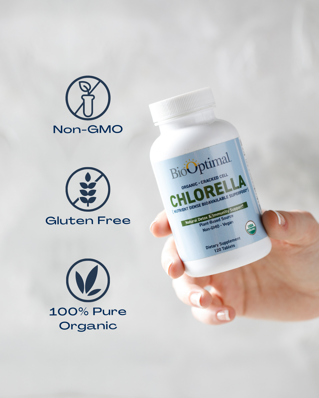 BioOptimal Organic Chlorella Tablets - Image 4